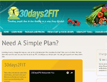 Tablet Screenshot of 30days2fit.com
